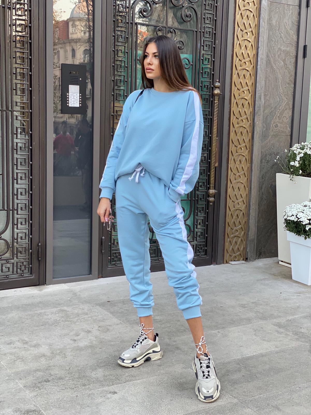 You Should Travel Blue Set – Sweatshirt + Pants – Why Not Collection